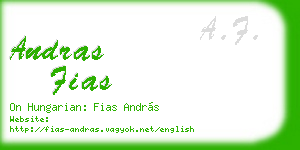 andras fias business card